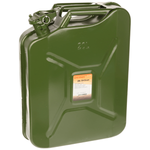 Ocelový kanystr 20 l – robustní konstrukce, armádní styl EU-JC020