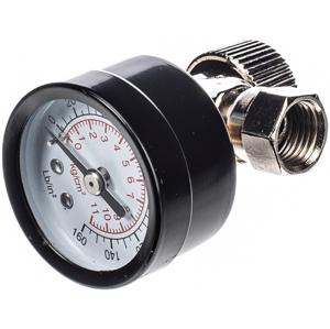 Škrtící ventil 1/4" s manometrem PG-03