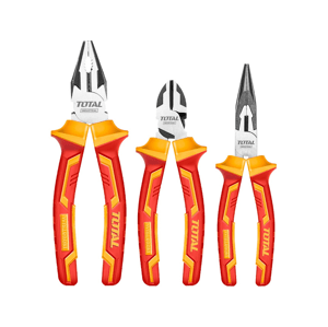 TOTAL Elektrikářské kleště, sada 3 ks, industrial, 1000 V, CrV THT2K0302