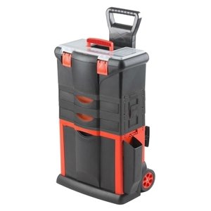 TOOD Plastový pojízdný kufr, 460x330x730mm s 2 zásuvkami TBR102