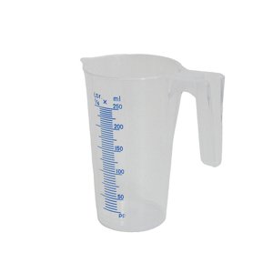 Průhledná polypropylénová odměrná nádobka 0,25 l 8940003330064