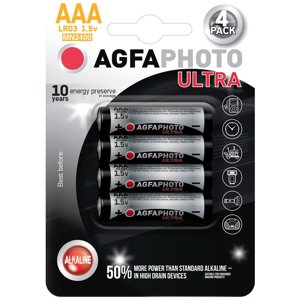 AgfaPhoto Ultra alkalická baterie LR03/AAA, 4ks AP-LR03U-4B