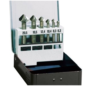 Kuželové záhlubníky, sada 6 ks, 6 – 19 mm 3201050