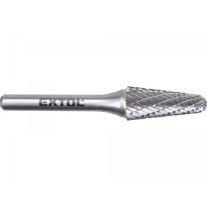 Fréza karbidová, konická zakulacená (R 3mm), pr.12x28mm/stopka 6mm,sek střední(double-cut) 8703785