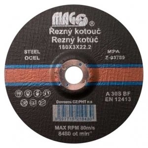 Řezný kotouč na kov 180x3,0x22,2mm RK18030