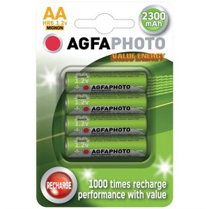 AgfaPhoto nabíjecí NiMH baterie AA, 2300mAh, blistr 4ks AP-HR62300VE-4B