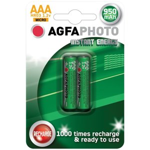 AgfaPhoto přednabitá baterie AAA, 950mAh, 2ks AP-HR03950IE-2B