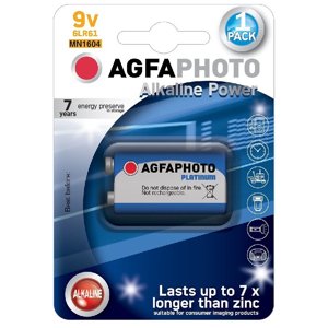 AgfaPhoto Power alkalická baterie 9V, blistr 1ks AP-6LR61-1B