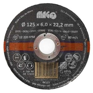 Brusný kotouč na kov 125x6x22,2mm BK125