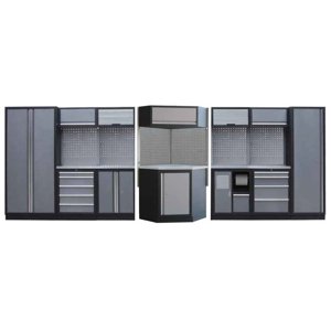 Sestava dílenského nábytku Procarosa PROFI XXL Pracovní deska: nerezová, Hmotnost: 504 kg DNF0XXL-N