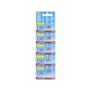 EXTOL ENERGY Baterie alkalické, 5ks, 1,5V (LR44) 42051