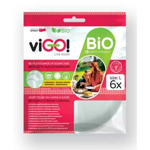 viGO! BIO talíř z cukrové třtiny kulatý 22cm - 6 ks 7316010