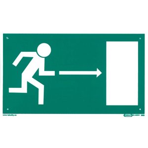 Únikový východ vpravo 210x123mm - plastová tabulka 120102