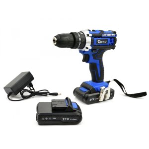 Vrtačka/ šroubovák s funkcí příklepu 21V 2x 2ah baterie GEKO G80656