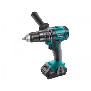 Vrtací šroubovák aku s příklepem SHARE20V EXTOL INDUSTRIAL, BRUSHLESS, 20V Li-ion, 2000mAh 8791802