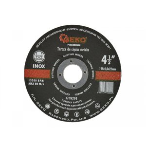 Kotouč řezný na kov GEKO, 115x1,0mm G78201