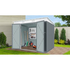 Riwall PRO RMSP 6x8 Anthracite zahradní domek kovový 2,4 x 1,8 m s pultovou střechou antracit SM-F68K-H158-A