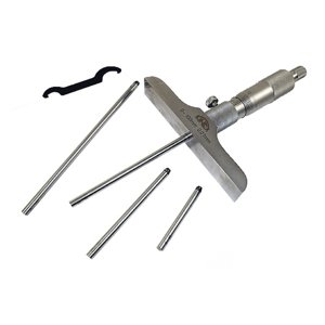 Mikrometrický hloubkoměr KINEX 0-100 mm/0.01mm, ČSN 25 1442, DIN 863 7103