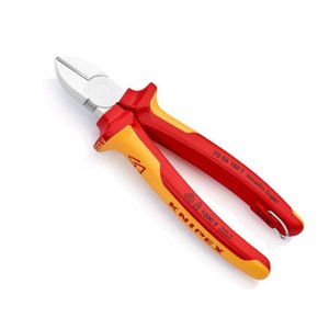Boční štípací kleště s prodlouženým břitem Knipex 70 06 180 T - chromováno, vícesložkové návleky VDE (180 mm) 70 06 180 T