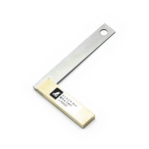 Nerezový mini úhelník SHINWA s robustní mosaznou základnou - 90 mm 7593