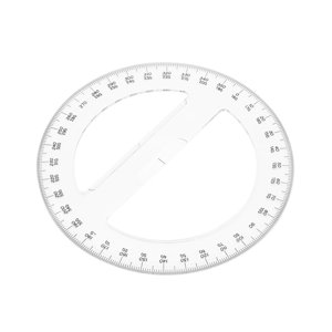 Japonský kruhový úhloměr SHINWA z čirého akrylátu 360° - průměr 150 mm 7662