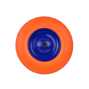 Kolečko trakaře 4.00-8 pevné PU oranžové/(5) G71024