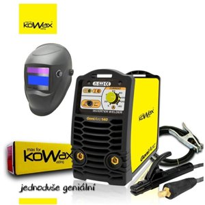 KOWAX GeniArc140 Svař. invertor MMA/TIG, set 03a + 3m kabely + kukla + elektrody 2,5mm/2,5kg KWXSTGA140_S03a