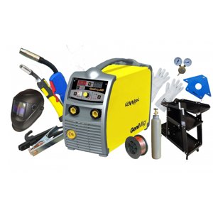 KOWAX GeniMig 220 MIG/MAG,MMA + Hořák Ultra 4m + Kabely + Ventil + Kukla + Vozík + Drát + Magnet + Rukavice + Plná Láhev KWXSTGM220_S01_SET3SVA