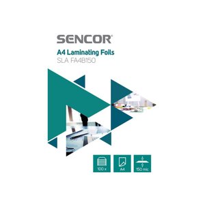 Fólie laminovací SENCOR SLA FA4B150 A4 150mic 100ks 08851682