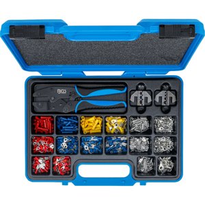 Sada krimpovacích kleští BGS 1411 | s 2 páry čelistí | s kabelovými oky | 1000dílná BGS1411