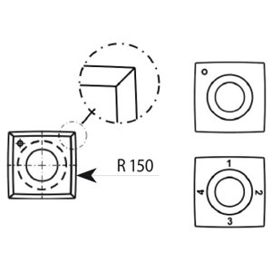 IGM N013 Žiletka tvrdokovová Z4 zaoblená - 15x15x2,5 R=150 Dřevo NT100791