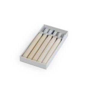 Sada řezbářských mini-dlát MARUICHI T-5 s dřevěnou rukojetí - 5 kusů 5325