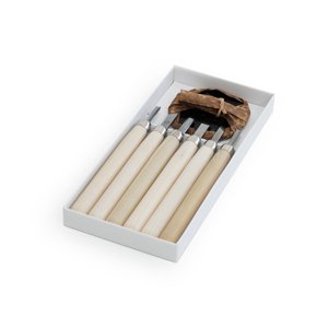 Sada řezbářských mini-dlát MARUICHI L-6 s dřevěnou rukojetí - 6 kusů 5331