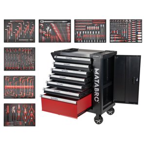 Dílenský vozík s nářadím | 7 zásuvek | 299 ks Matabro MB-TC04 MB-TC04