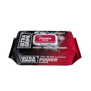 ULTRAGRIME - Profi čisticí ubrousky POWER SCRUB 80 ks XXL 5920