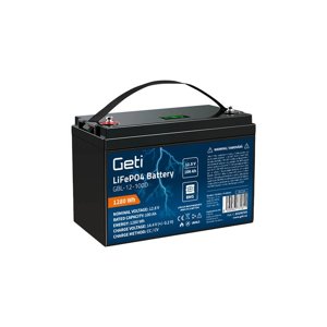 Baterie LiFePO4 12,8V 100Ah GETI GBL-12-100D Displej 04250755