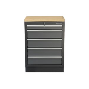 Dílenská skříňka s dřevěnou pracovní deskou | 5 šuplíků | 680x465x950 mm Matabro SET-CA01060 SET-CA01060
