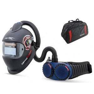 SET Svářečská kukla AerTEC OptoMAX Air + CleanAIR AerGO - černá 30.4441.601