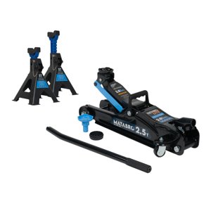 AKČNÍ SET Hydraulický nízkoprofilový zvedák (hever) 2,5t MB-LPJB-LITE s podpěrami 3t MB-JS3T SET-ZVE24