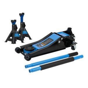 AKČNÍ SET Nízkoprofilový hydraulický zvedák (hever) 3t MB-LPJB-PLUS s podpěrami 3t MB-JS3T SET-ZVE25