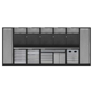 Sestava dílenského nábytku Procarosa PROFI XL 1390B Pracovní deska: nerezová DNF0XL-1390BN