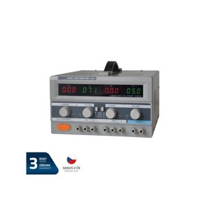 Zdroj laboratorní GETI GLPS 3003E  2x0-30V/ 0-3A+ (5V-3A) 04220166