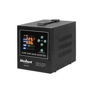 Zdroj záložní REBEL POWER-500-LFP4 12V 230V 500VA 300W Black 08840384