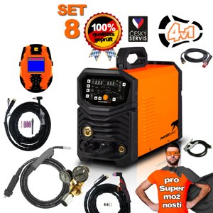 PANTERMAX Svářecí invertor PanterWeld 4v1 200 SET8bL (MIG/SYN/MAN/PLASMA/DCTIG) PMPW4V1_S08BL
