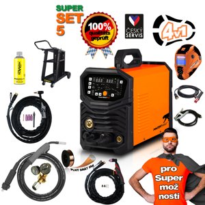 PANTERMAX Svářecí invertor PanterWeld 4v1 200 SET5bL (MIG/SYN/MAN/PLASMA/DCTIG) PMPW4V1_S05SBL
