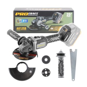 Aku úhlová bruska Procraft Industrial AG125B (bez baterie a nabíječky) | AG125B-BB AG125B-BB