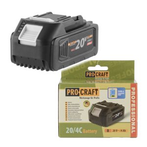 Baterie akumulátorová 20V Li-ion, 4000mAh Procraft 20/4C | 20/4C 20/4C