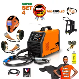 PANTERMAX Svářecí invertor MIG260LED SET4bL (MIG/MMA/TIG) PMMIG260LED_S04BL