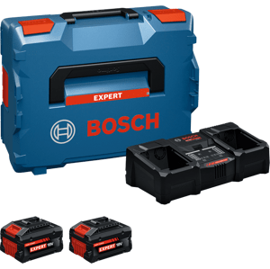 Startovací sada Bosch EXPERT 2x EXBA18V-8 Ah + EXAL18V-320 v L-boxxu