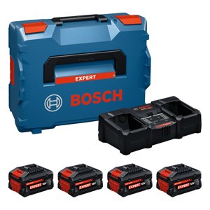 Startovací sada Bosch EXPERT 2x EXBA18V-8 Ah +2x EXBA18V-5,5 Ah +  EXAL18V2-320